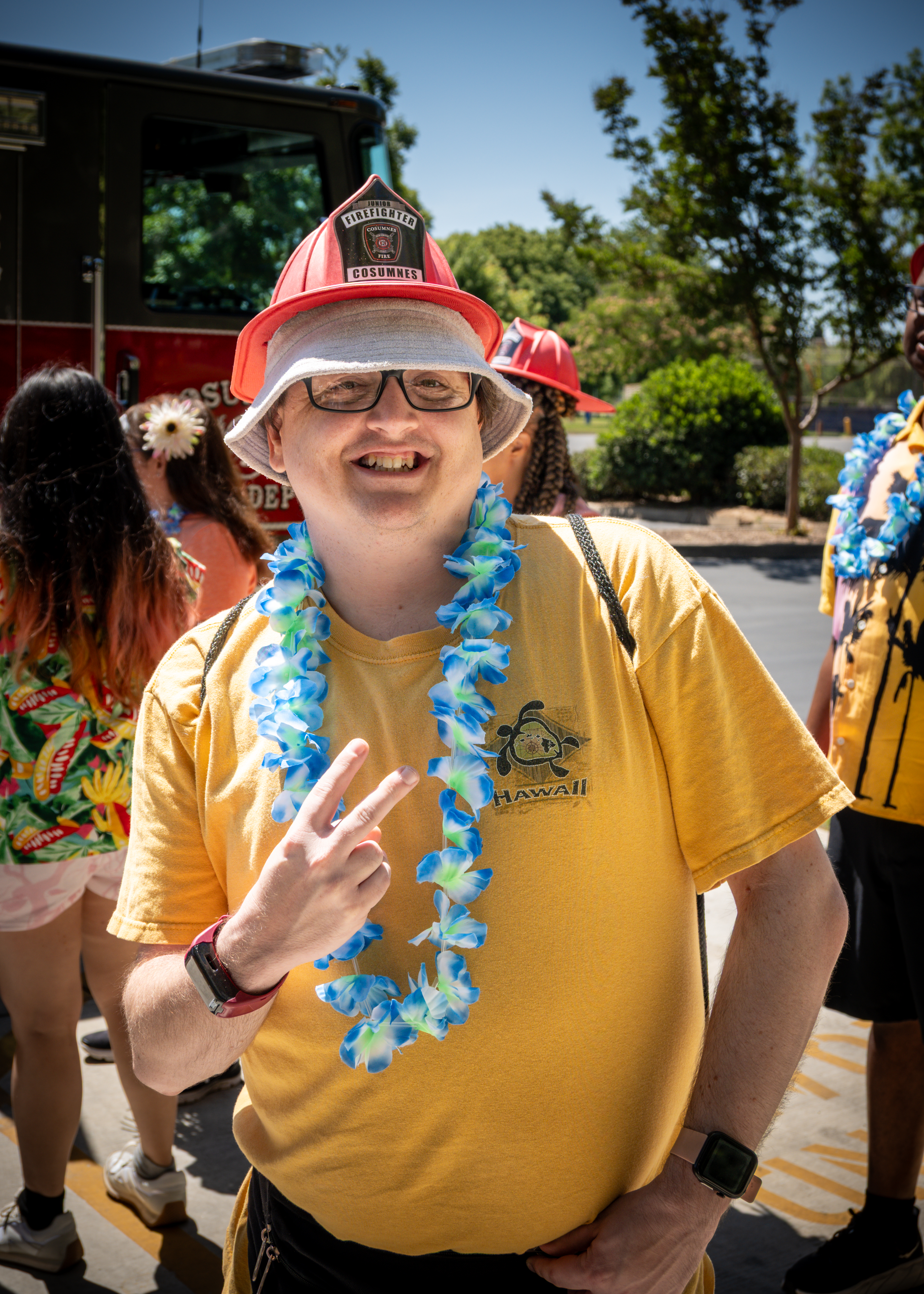 Luau Fire Hat Peace