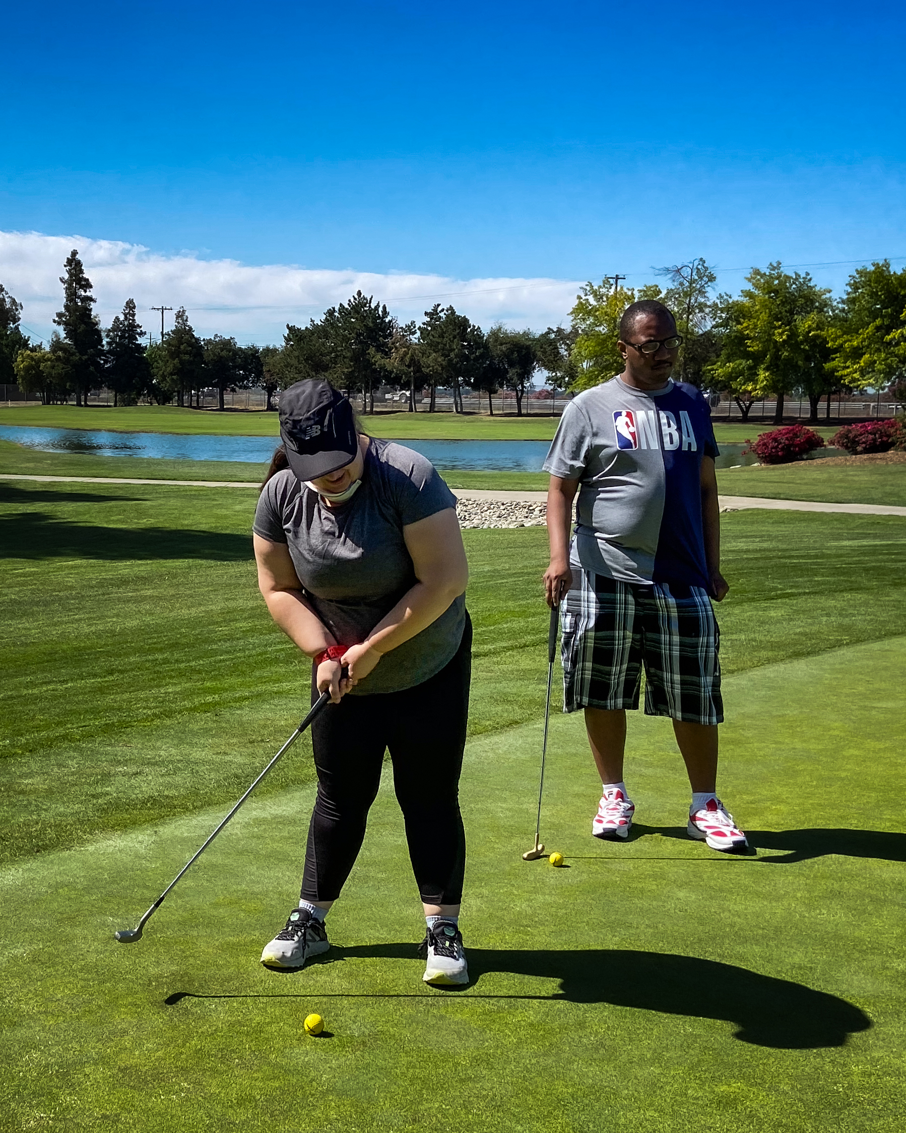Golf Putting Woman